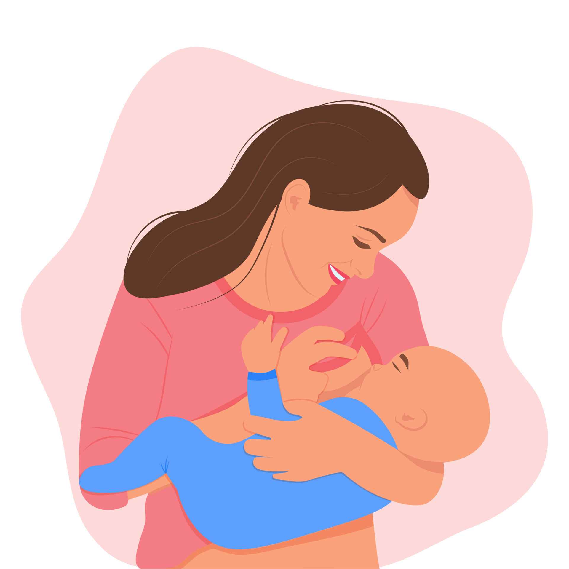 تصویر از تذیه با شیر مادر به نوزاد